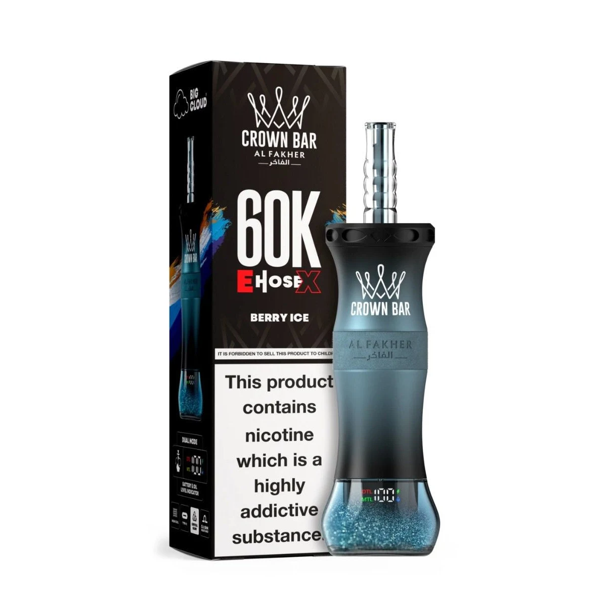 Al Fakher E-Hose X Crown Bar 60000 Puffs Hookah Vape