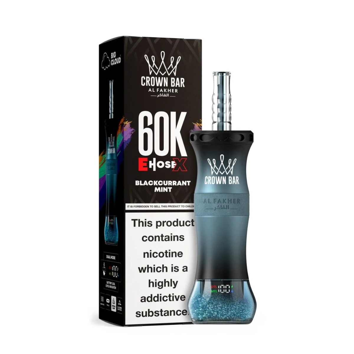 Al Fakher E-Hose X Crown Bar 60000 Puffs Hookah Vape