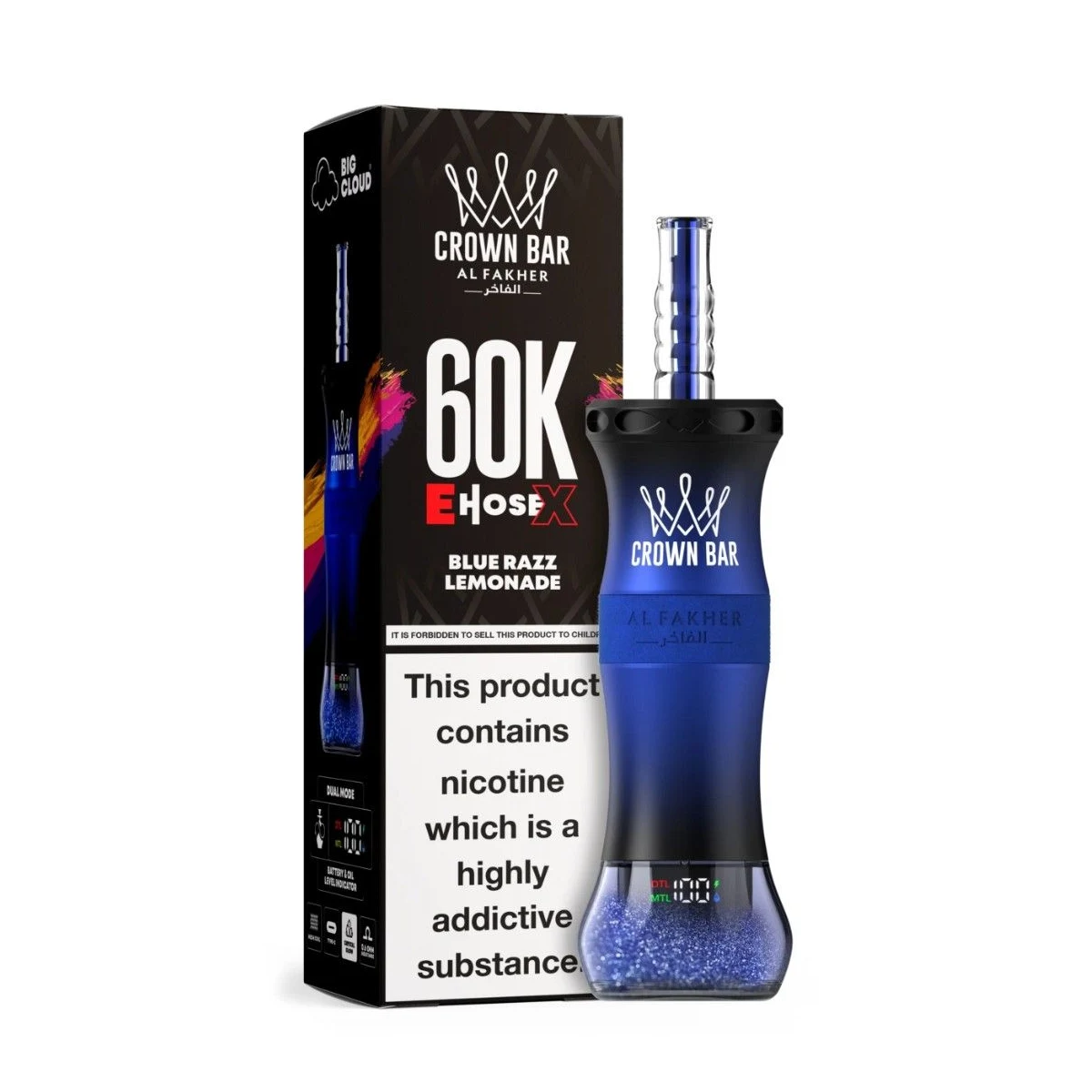 Al Fakher E-Hose X Crown Bar 60000 Puffs Hookah Vape