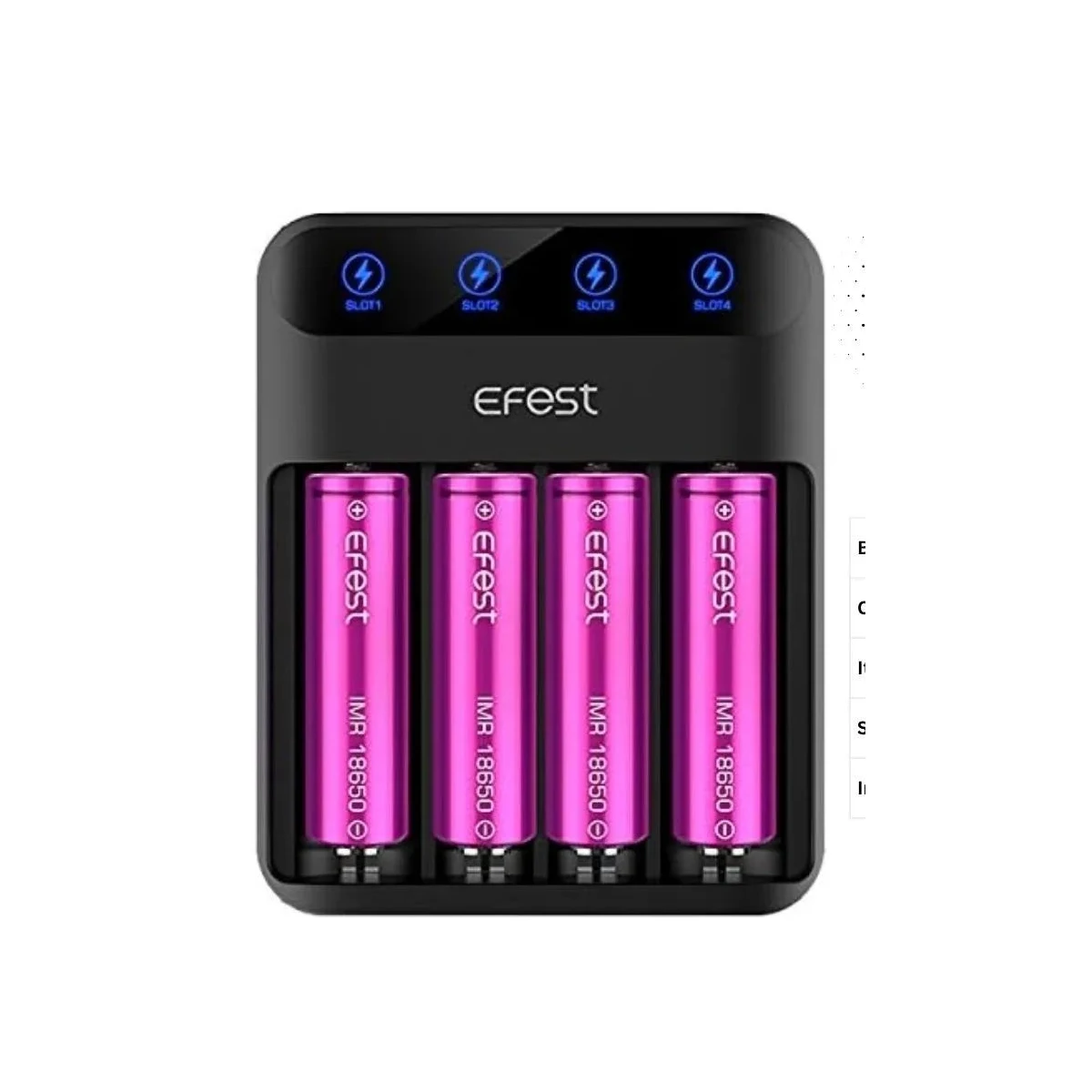 Efest Lush Q4 Battery Charger - 4-Bay 18650/21700