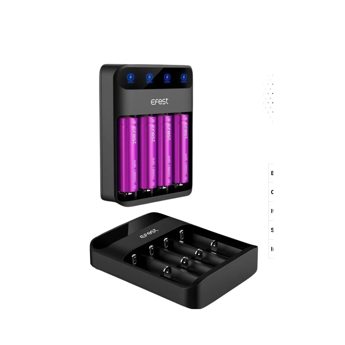 Efest Lush Q4 Battery Charger - 4-Bay 18650/21700