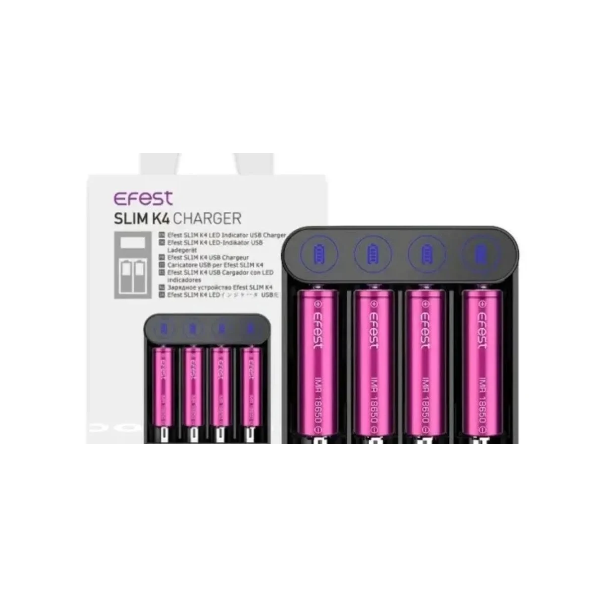 Efest Slim K4 4-Slot Fast Charging Vape Battery Charger