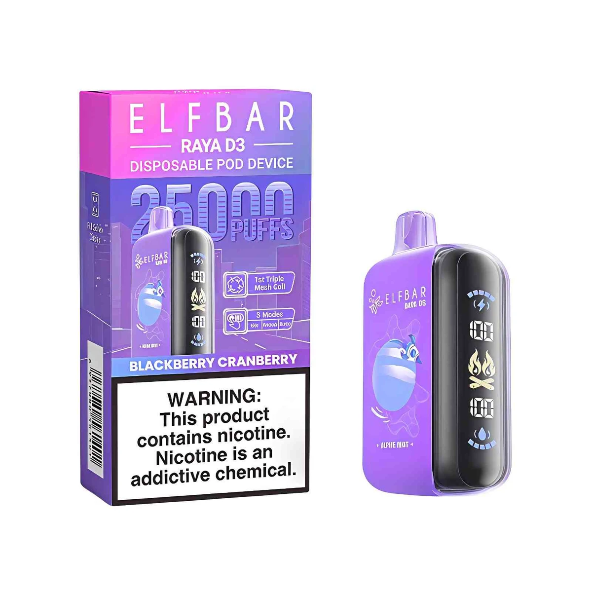 Elf Bar Raya 25000 Puffs Disposable Vape 3 Power Modes