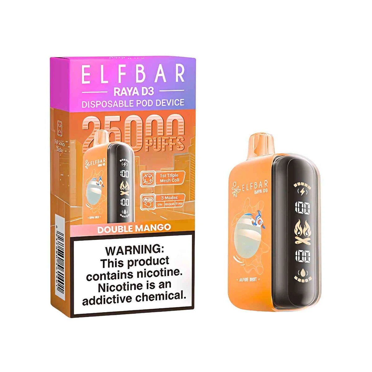 Elf Bar Raya 25000 Puffs Disposable Vape 3 Power Modes