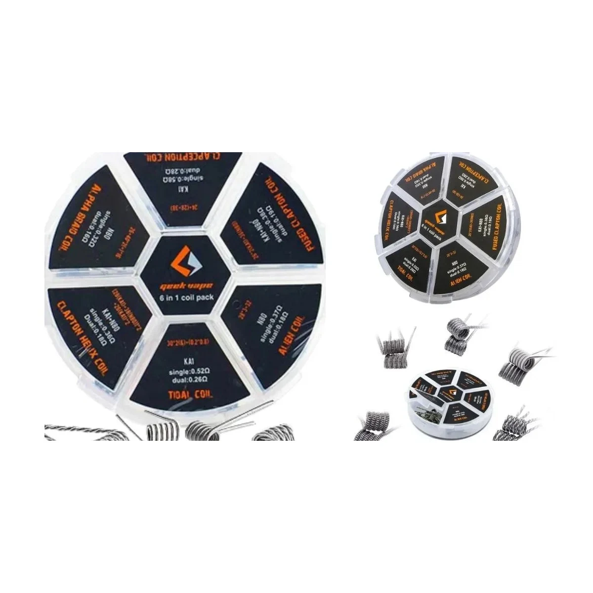 GeekVape 6-in-1 Coil Pack – 20 Pre-Built RDA Coils