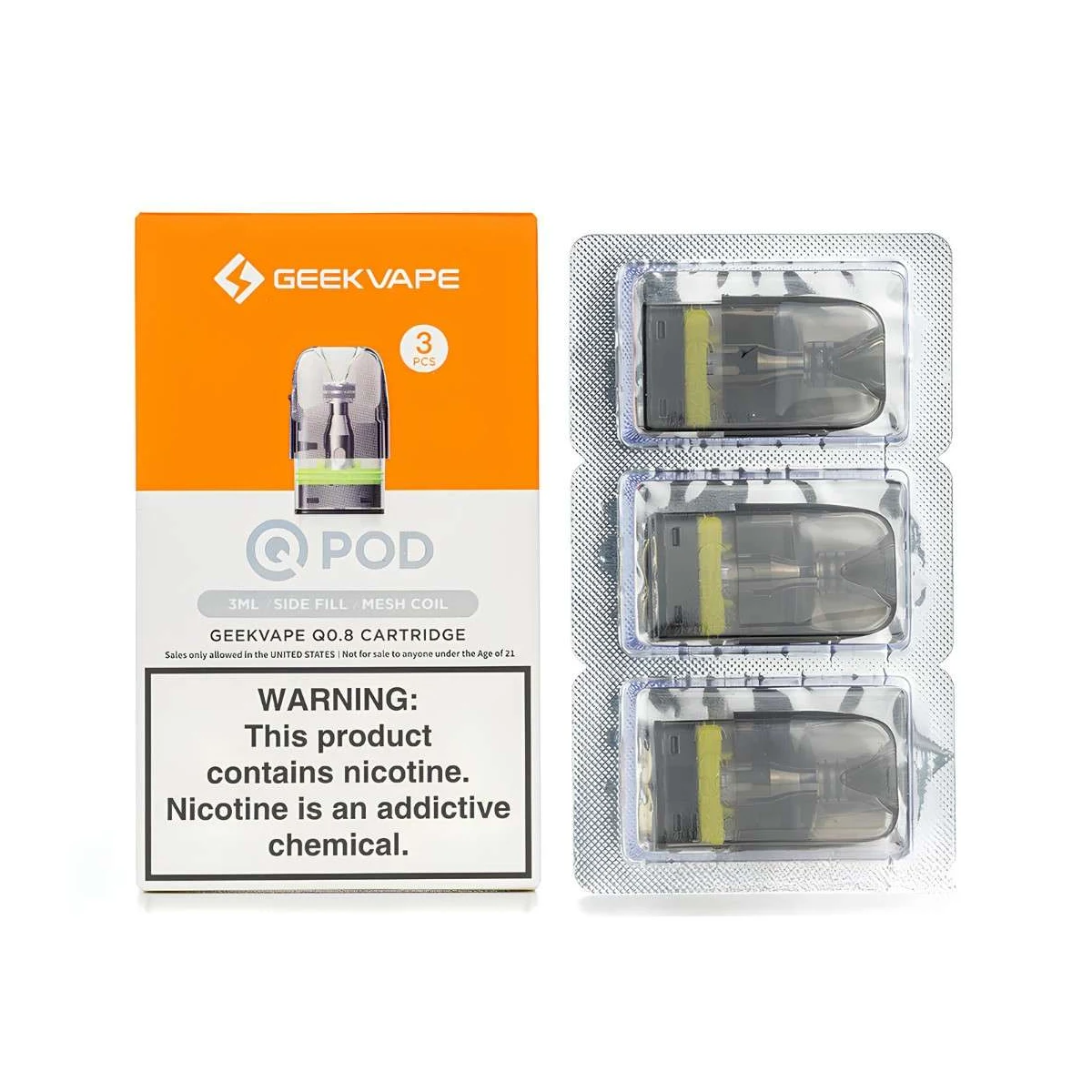 GeekVape Q Pod Cartridge 3ml – 3-Pack Replacement Pods