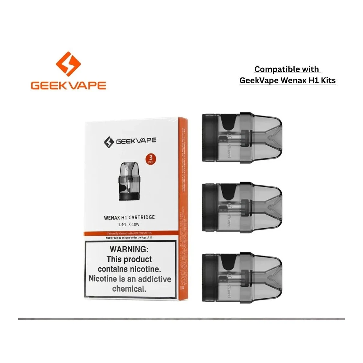 GeekVape Wenax H1 Cartridge – 2.5ml Replacement Pods