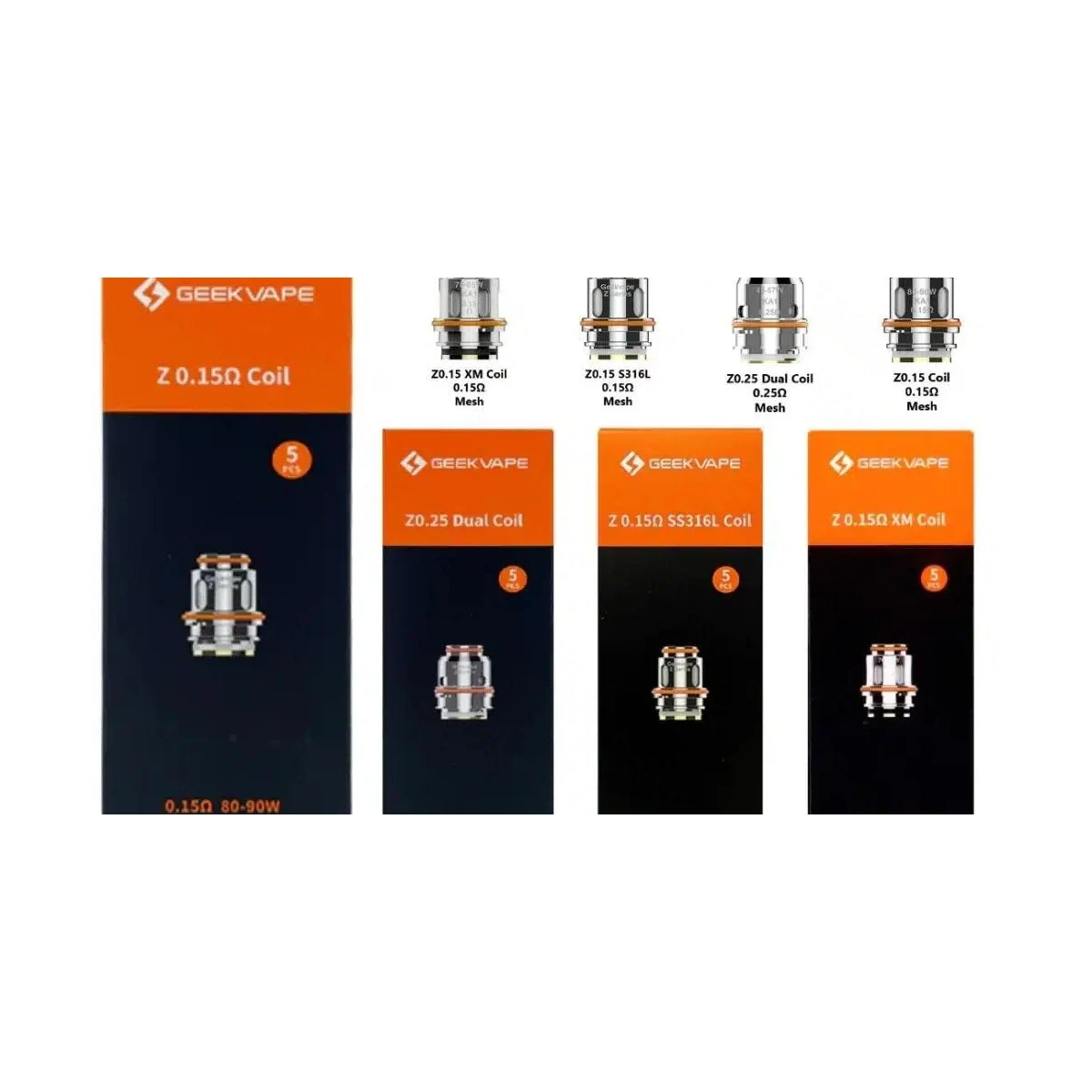 GeekVape Z Series Sub-Ohm Mesh Coils, 5-Pack for Zeus Tank