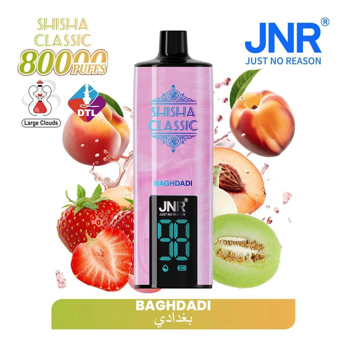 JNR Shisha Classic 80000 Puffs Disposable Vape 20mg