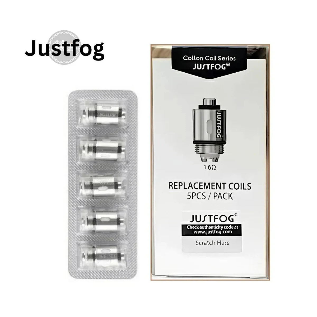 Justfog Q16 Replacement Coils 5-Pack 6-12W MTL Pod Coil