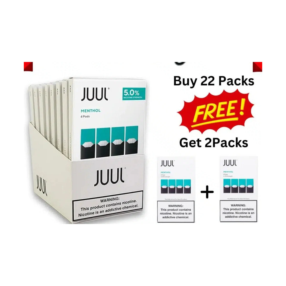 Juul Pods Menthol 5% Nicotine Salt E-Liquid Pack
