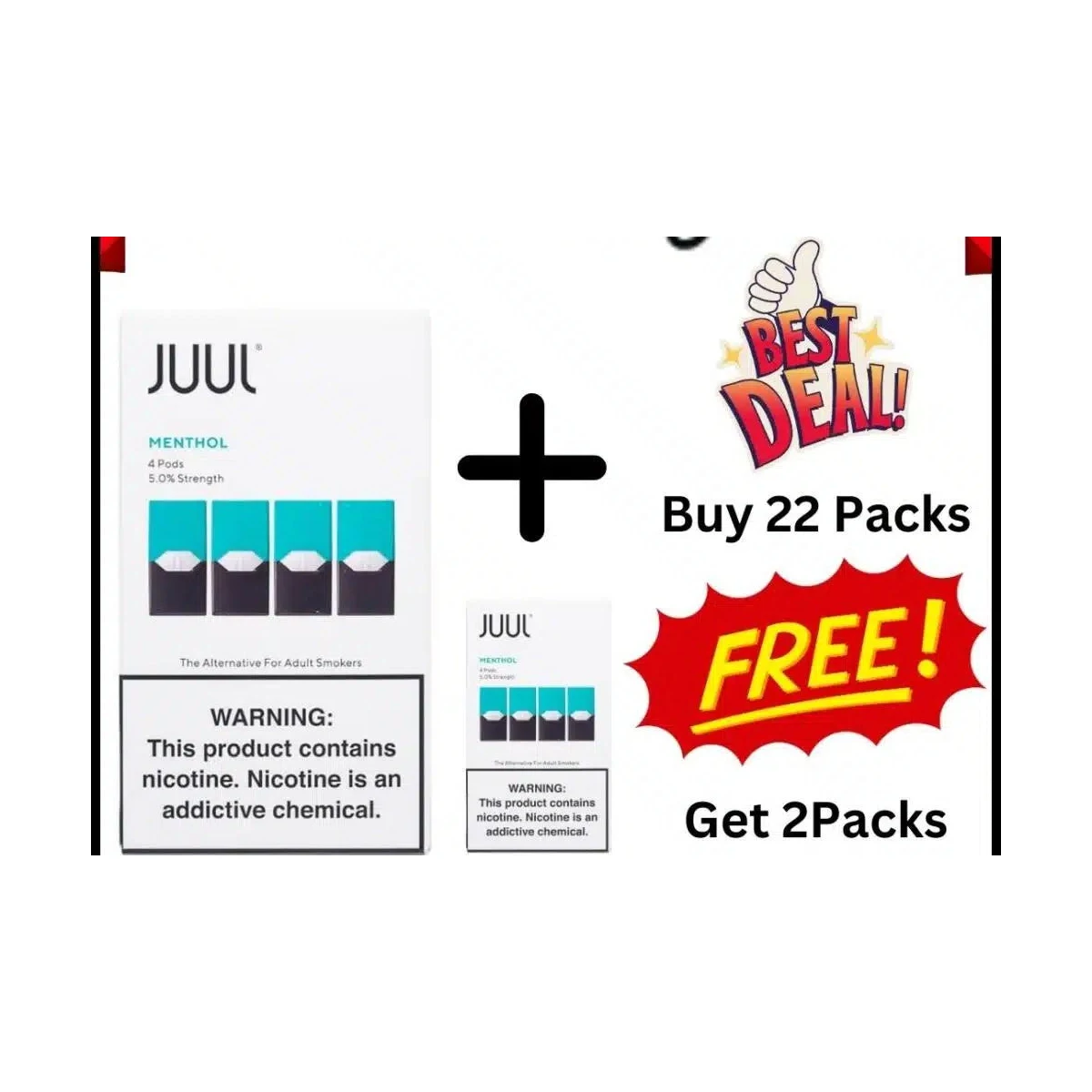 Juul Pods Menthol 5% Nicotine Salt E-Liquid Pack