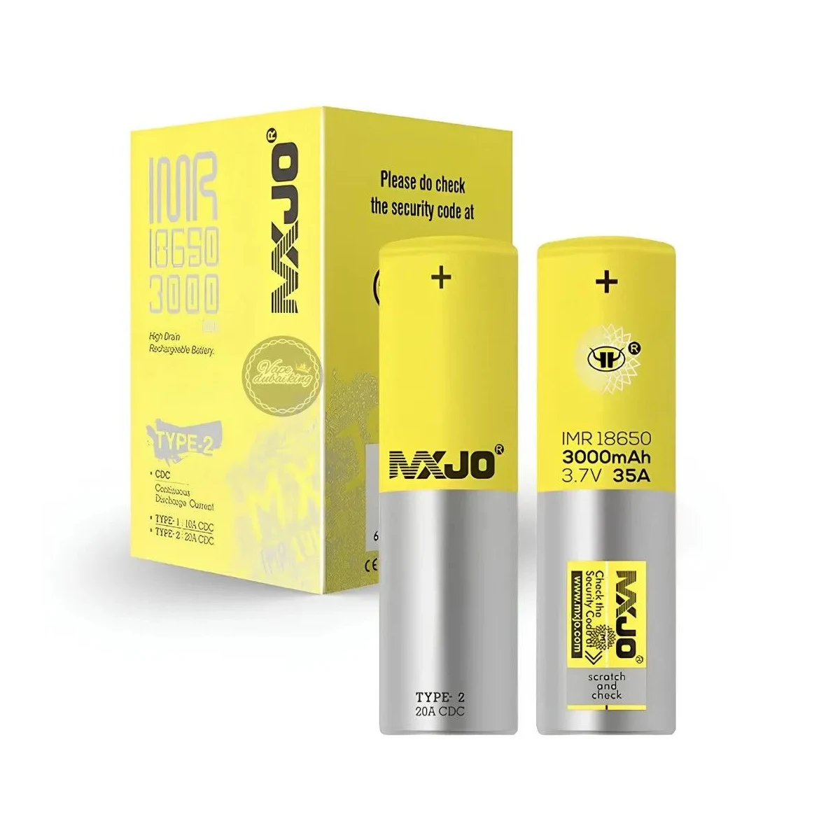 MXJO 18650 Battery 3000mAh 35A IMR Vape Mod Cell