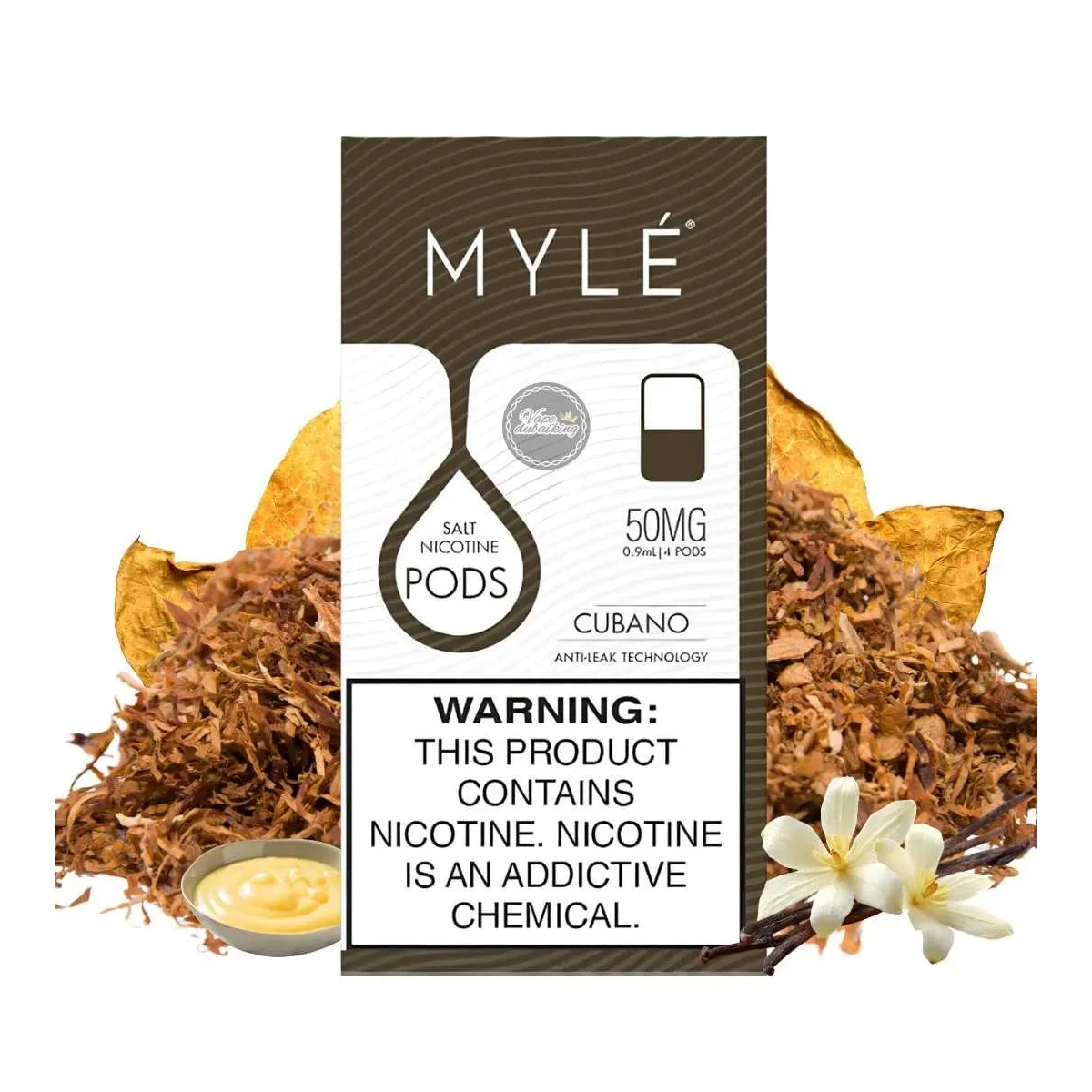 Myle V4 Cubano Pods – 50mg Nicotine Salt, 4-Pack
