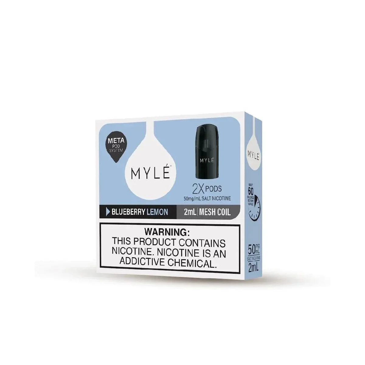 Myle V5 Meta Pods – 2ml Mesh Coil Nic Salt 2-Pack