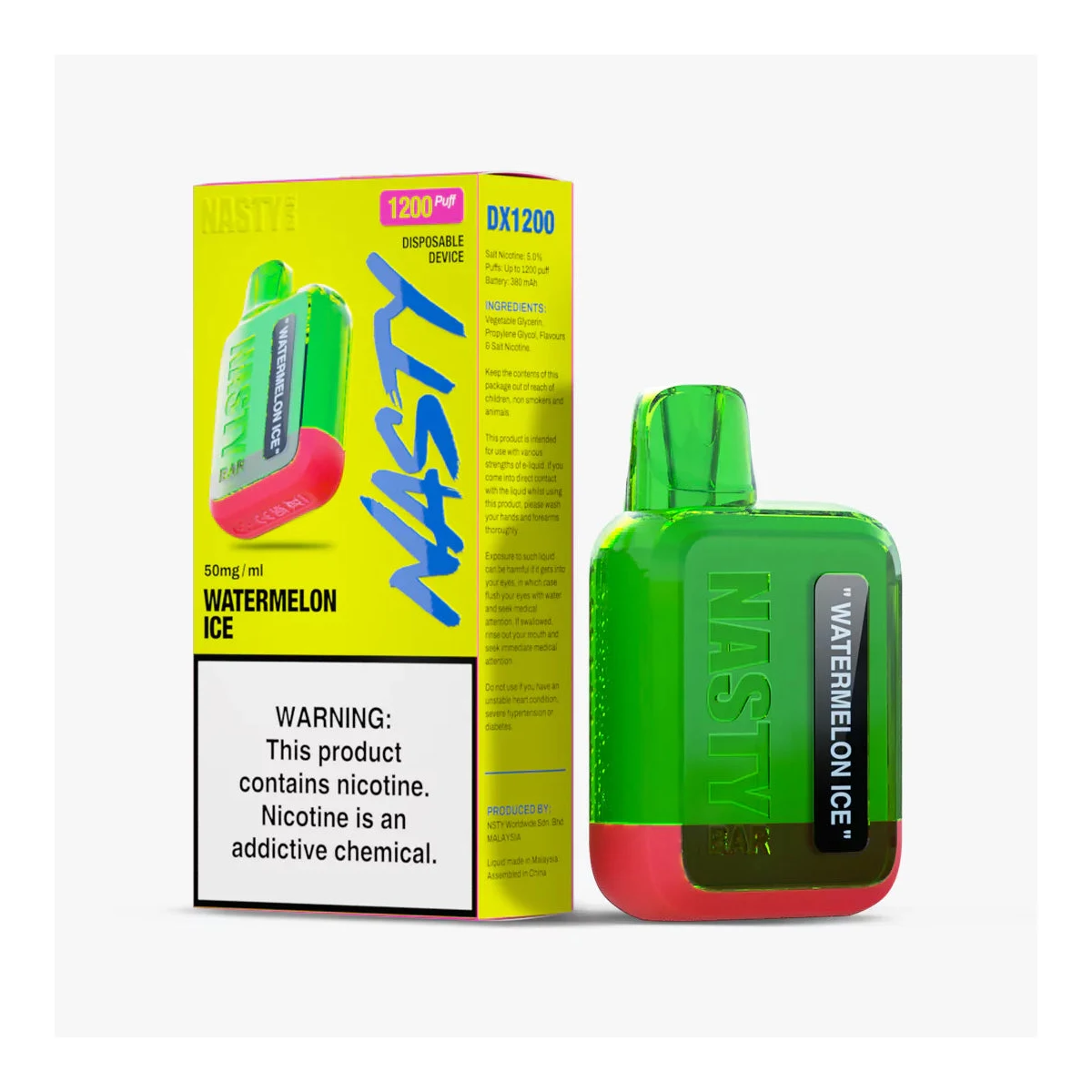 Nasty Bar 1200 Puffs 20mg Non-Rechargeable Disposable