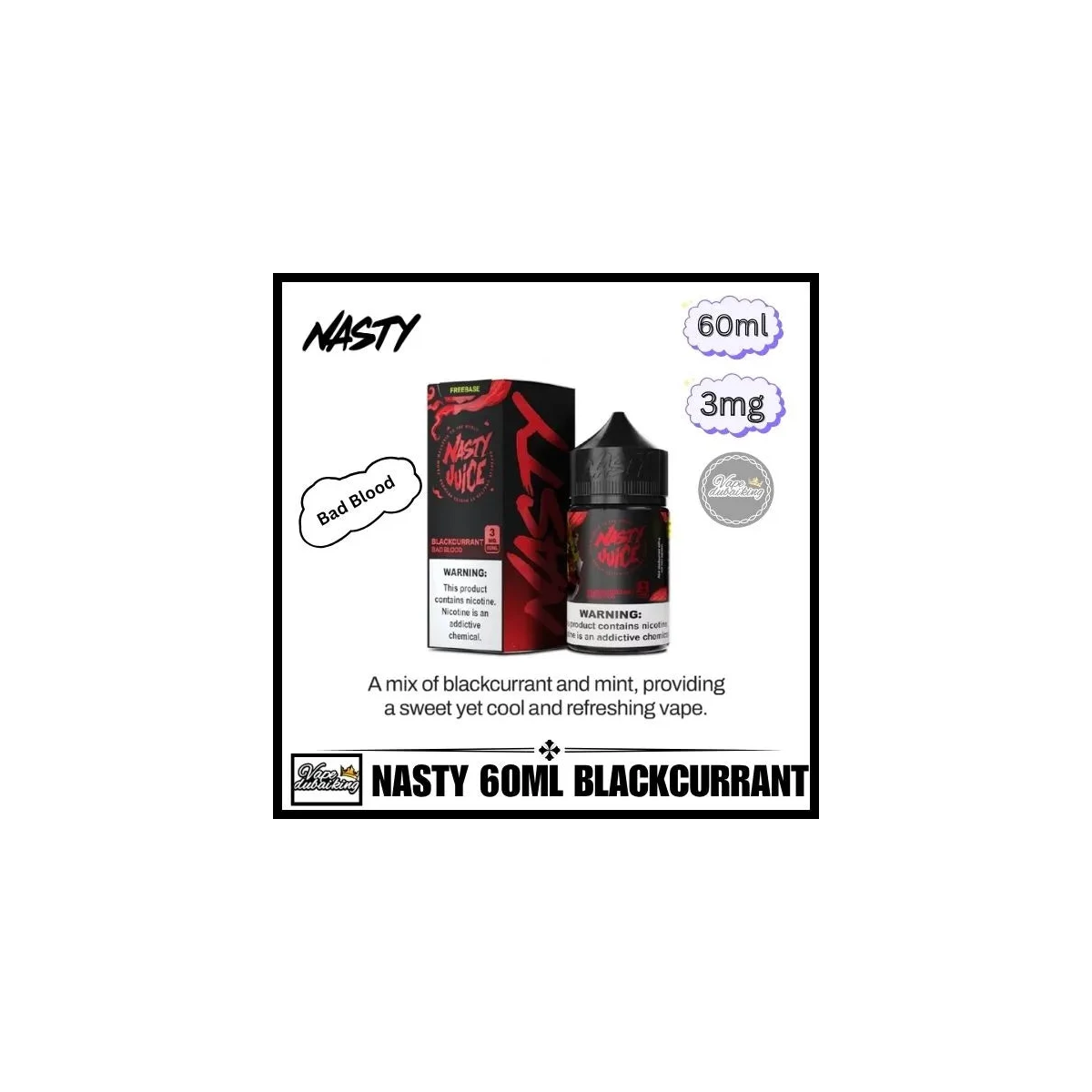 Nasty E-Liquid 60ml 3mg 70/30 Sub-Ohm Vape Juice