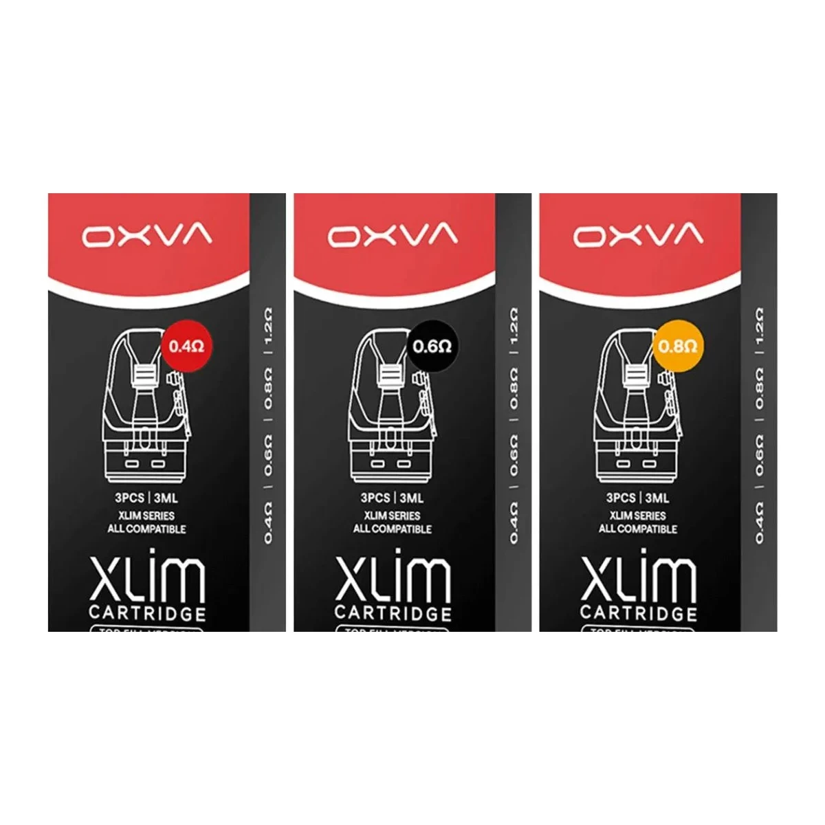 OXVA Xlim Pod Cartridges 2ml/3ml – 3-Pack Replacement Pods