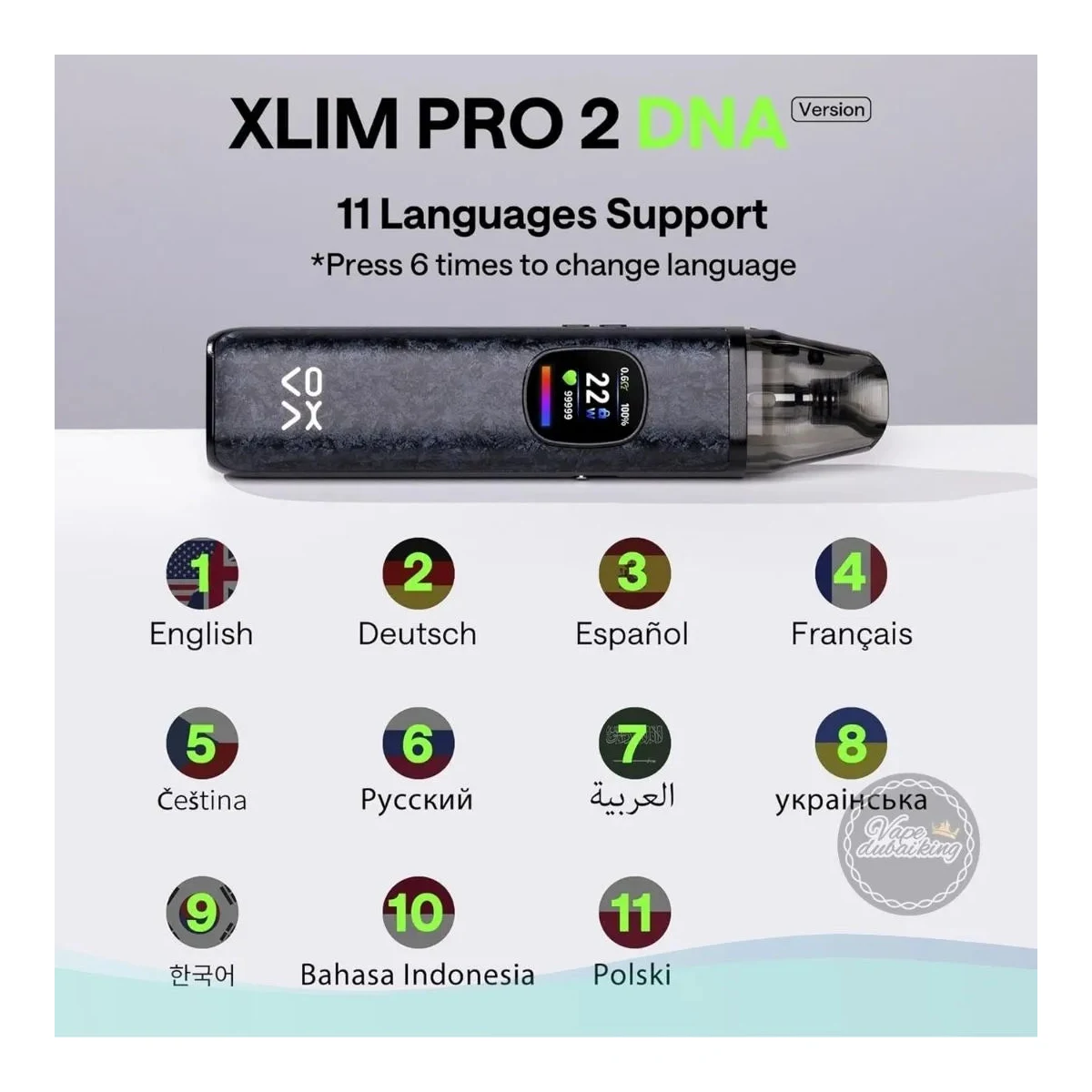 OXVA Xlim Pro 2 DNA Pod Kit โ 1300mAh Evolv DNA Chipset