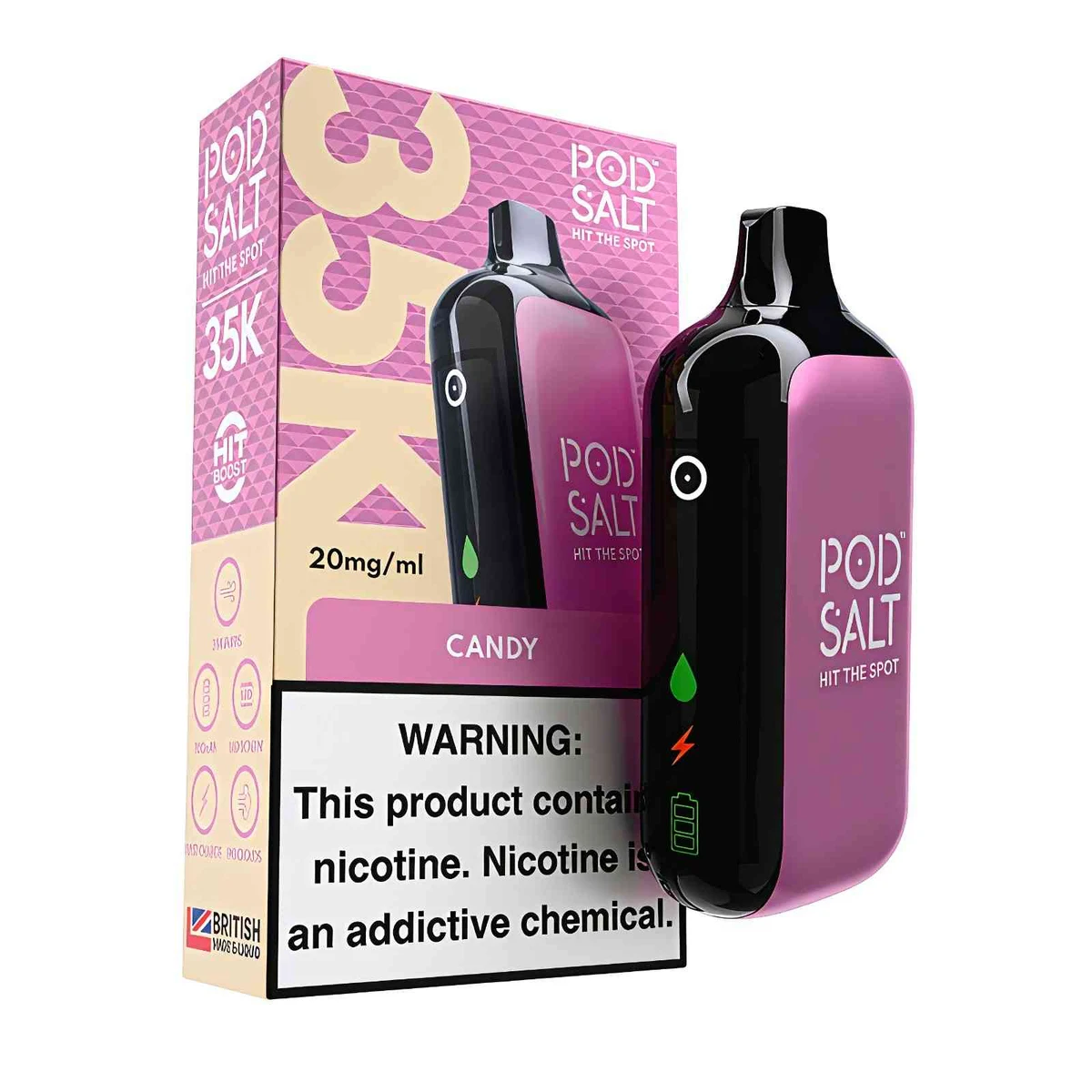 Pod Salt 35000 Puffs 20mg Disposable Vape 850mAh