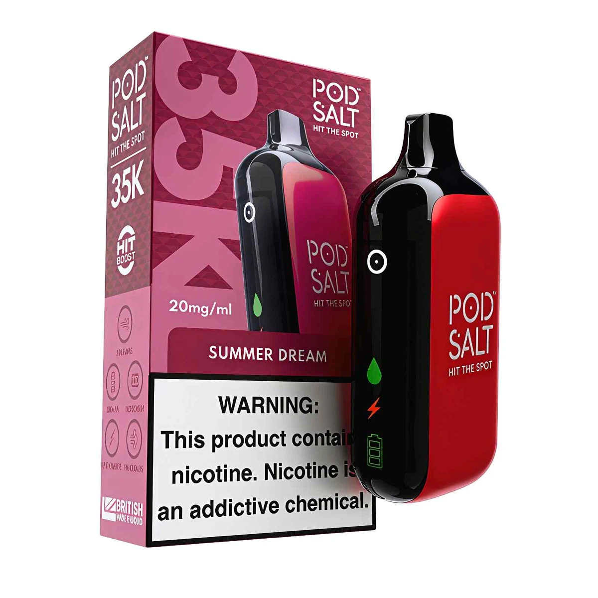 Pod Salt 35000 Puffs 20mg Disposable Vape 850mAh
