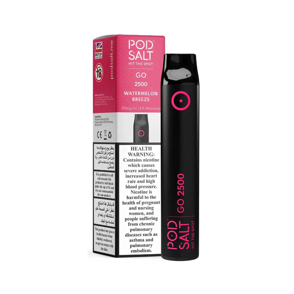 Pod Salt Go 2500 Puffs 1100mAh Disposable Vape