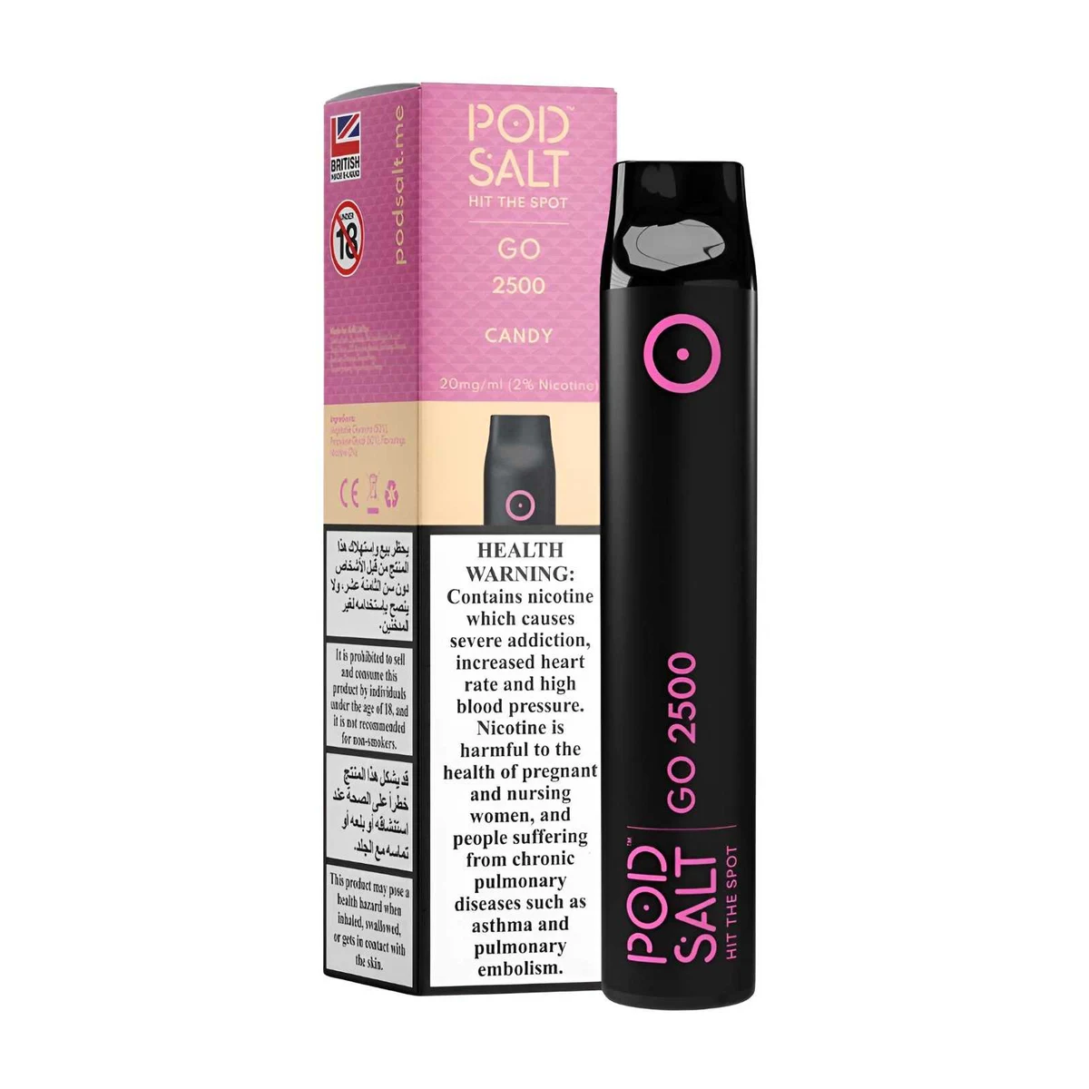 Pod Salt Go 2500 Puffs 1100mAh Disposable Vape