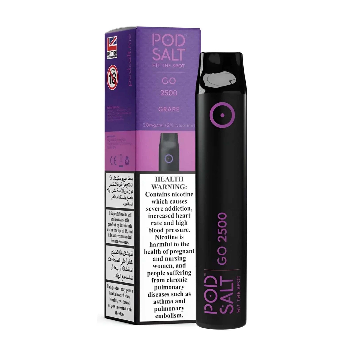 Pod Salt Go 2500 Puffs 1100mAh Disposable Vape
