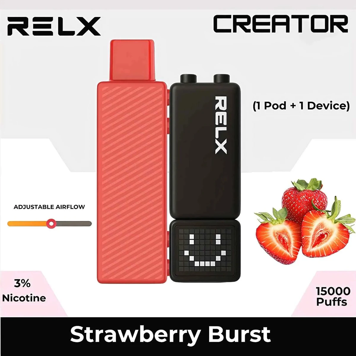 RELX Creator Starter Kit - 15,000-Puff Pod System, 30mg