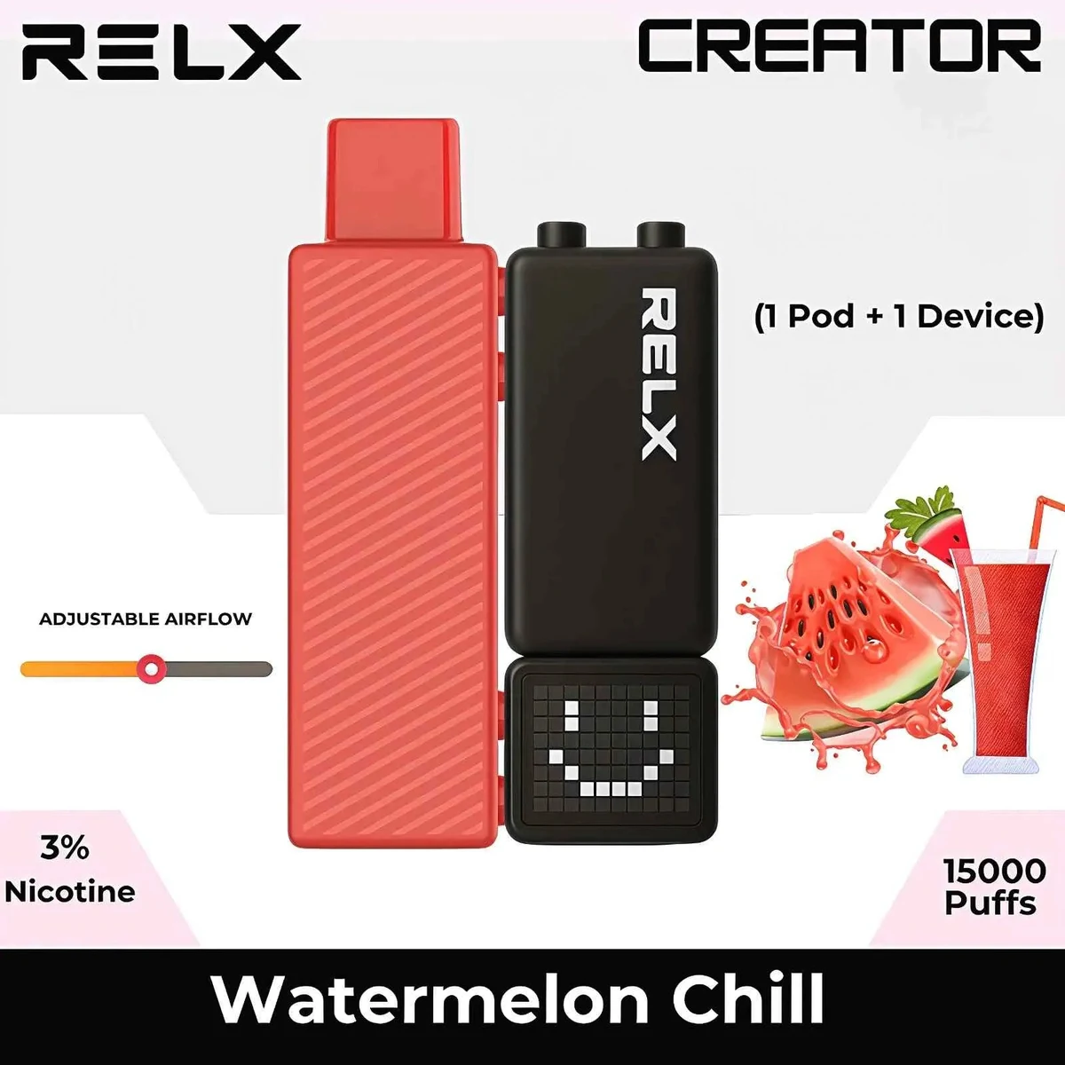 RELX Creator Starter Kit - 15,000-Puff Pod System, 30mg