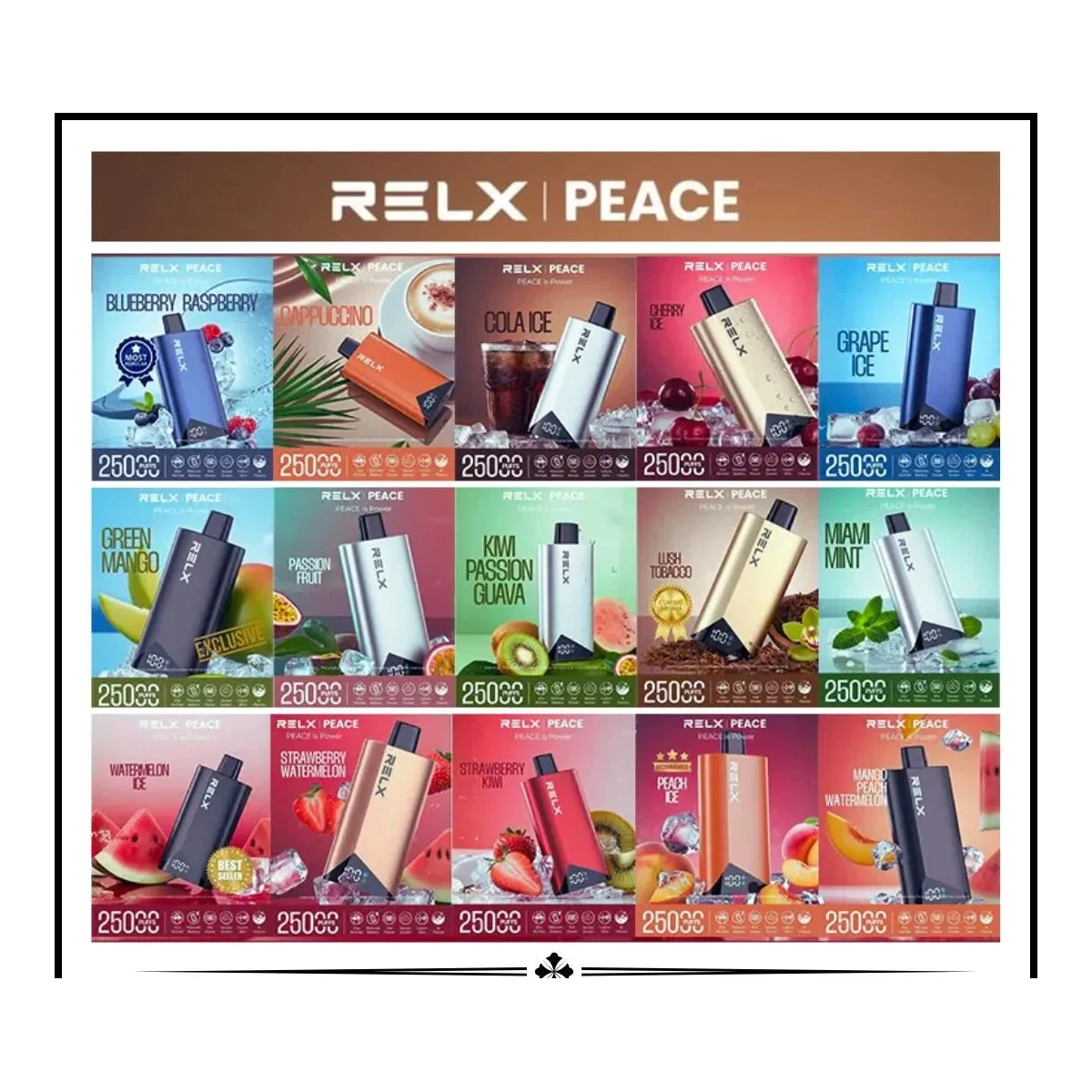 Relx Peace 25000 Puffs Disposable Vape 20mg Salt