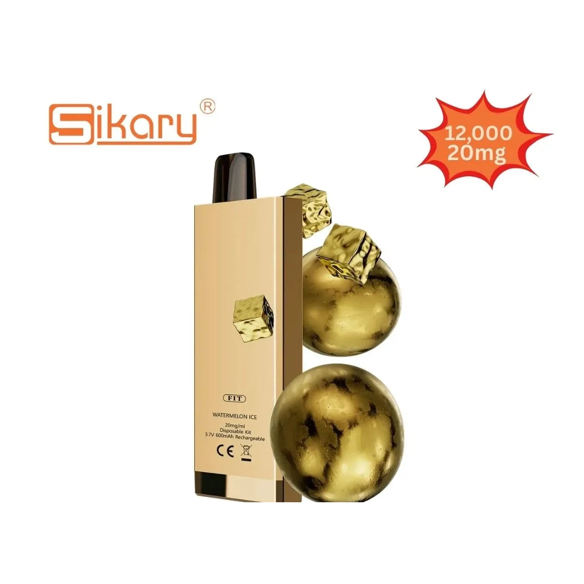 Sikary Fit 12000 Puffs Ultra-Slim Disposable Vape 20mg