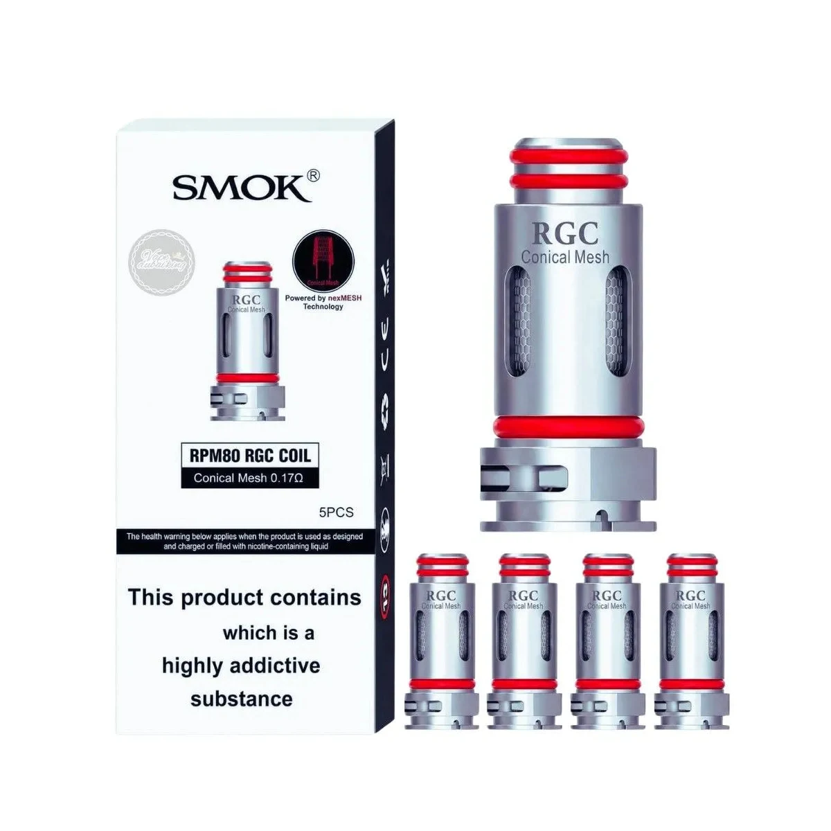 SMOK RGC Replacement Coils 5-Pack for RPM80 Pods