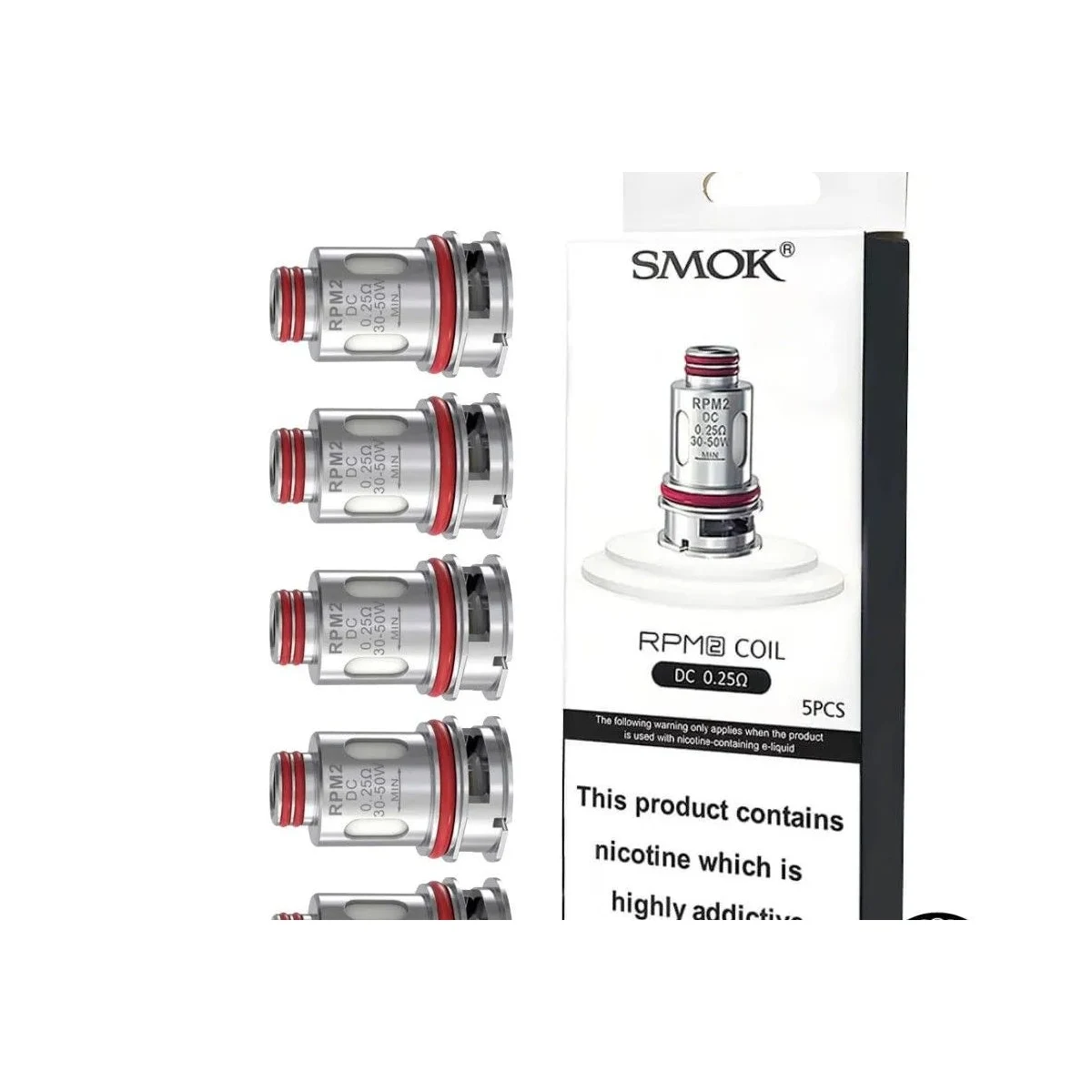 SMOK RPM 2 Replacement Coils 5-Pack โ 0.16 to 0.6ohm