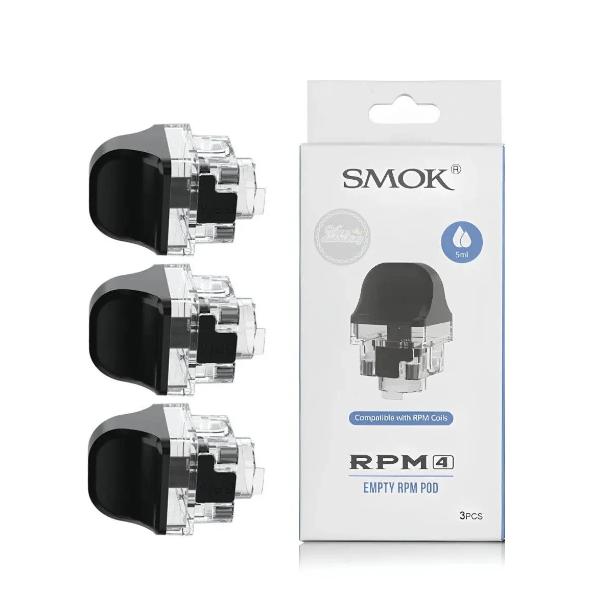 SMOK RPM 4 Empty Pod Cartridge, 5ml Capacity, 3-Pack
