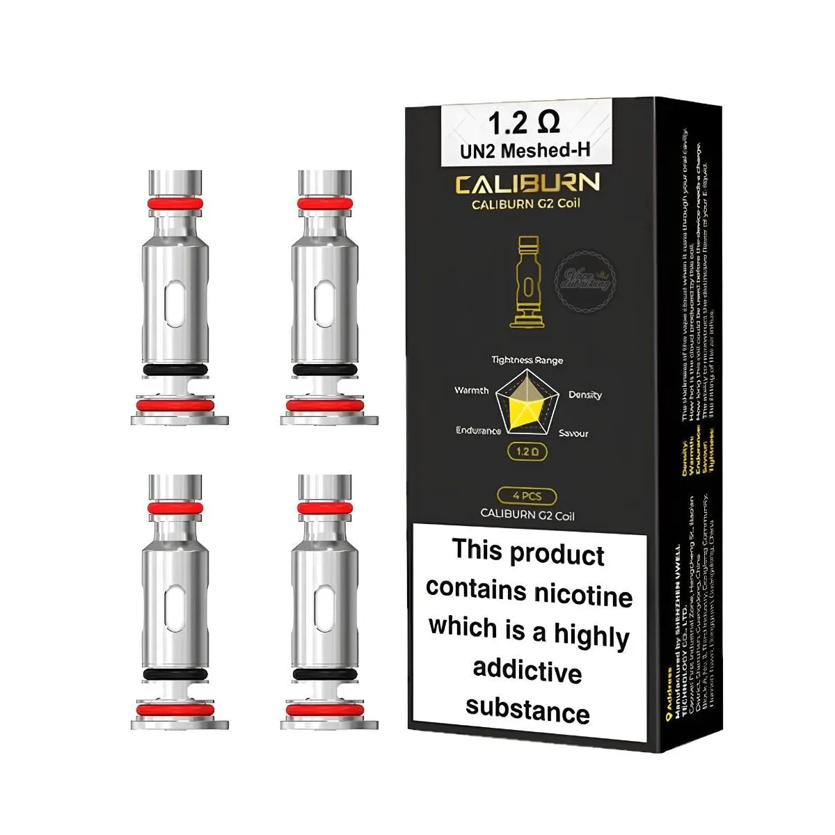 Uwell Caliburn G Replacement Coils – FeCrAl Mesh 4-Pack