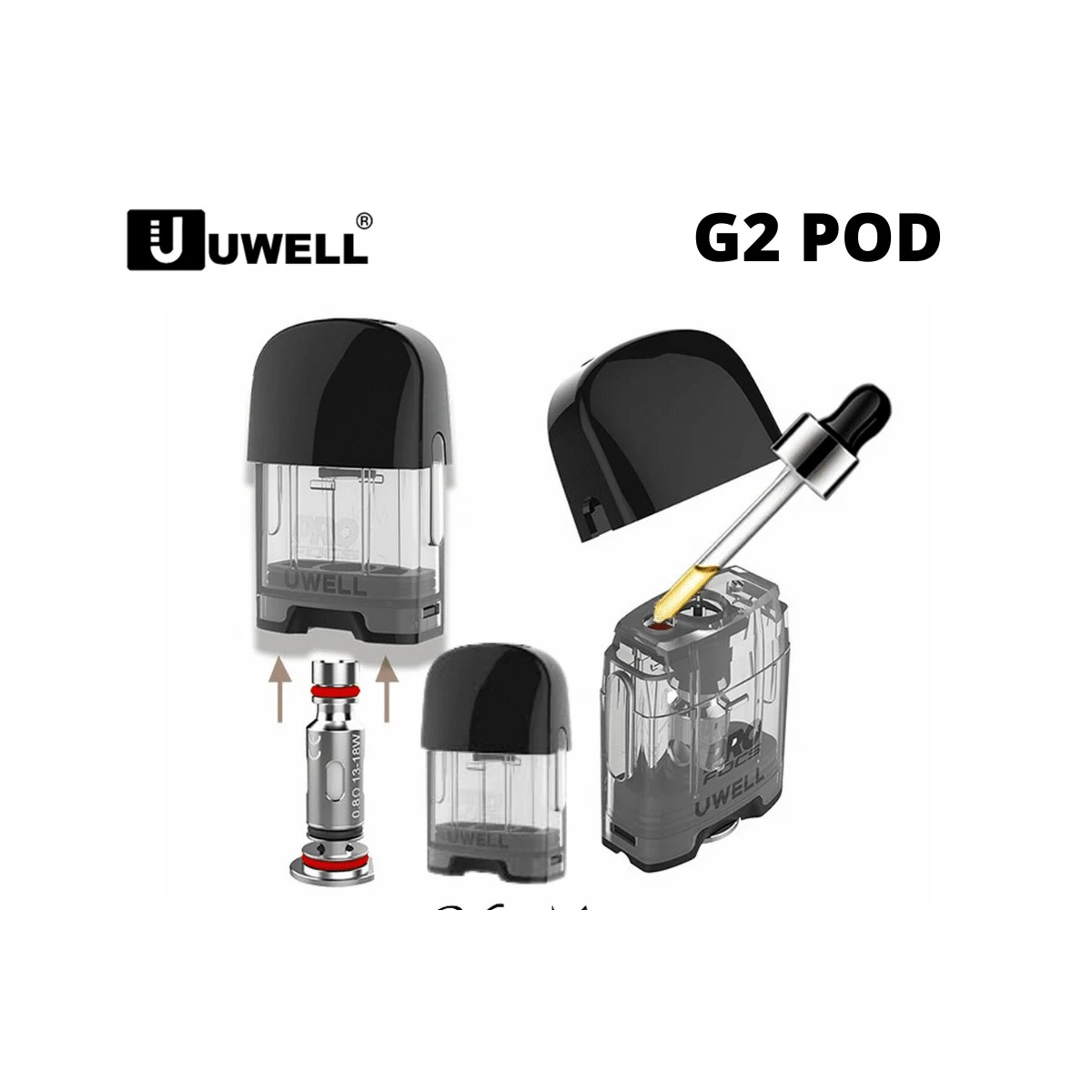 Uwell Caliburn G2 Replacement Pods 2ml Empty 2-Pack