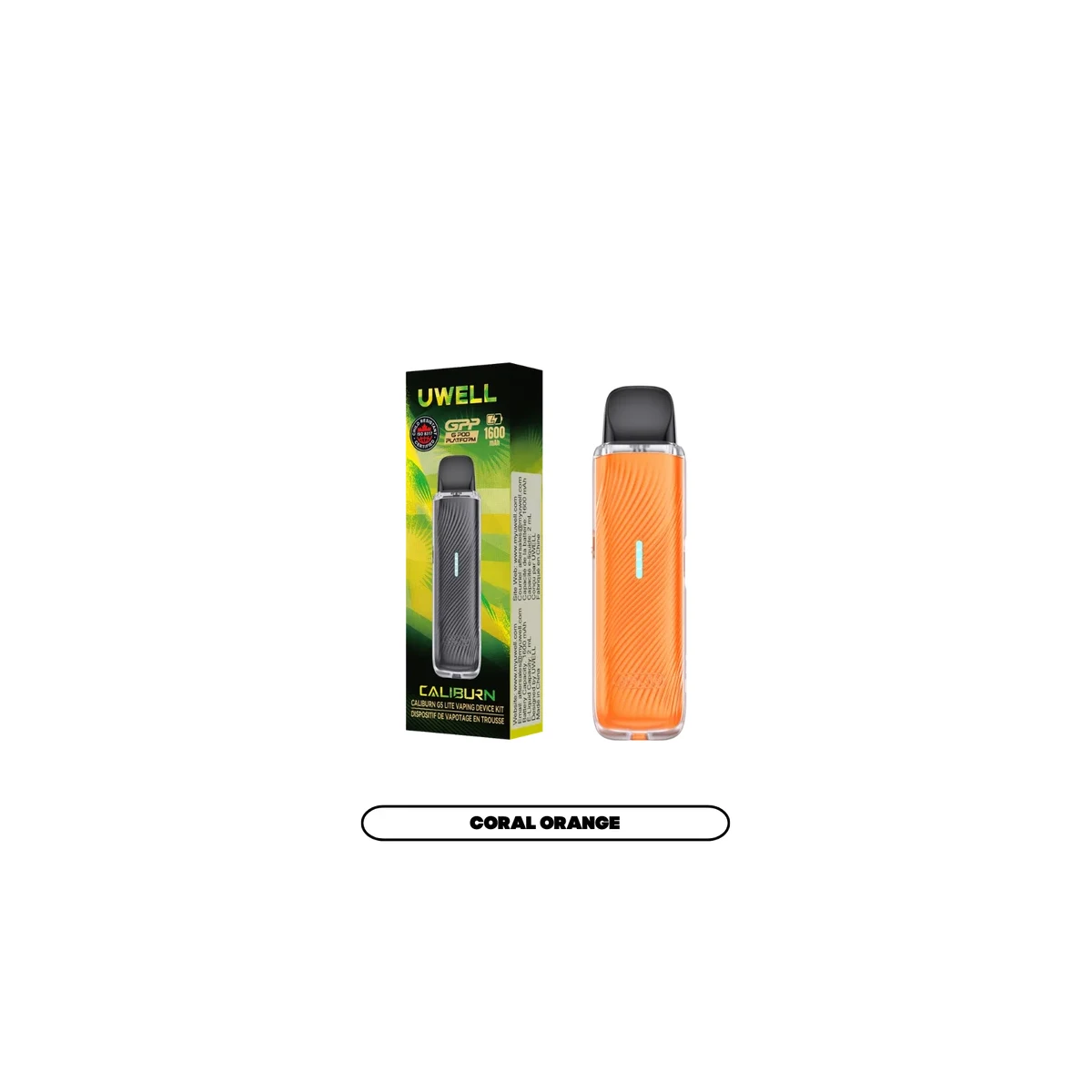 Uwell Caliburn G5 Lite Pod Kit – 1600mAh MTL/RDL Vape