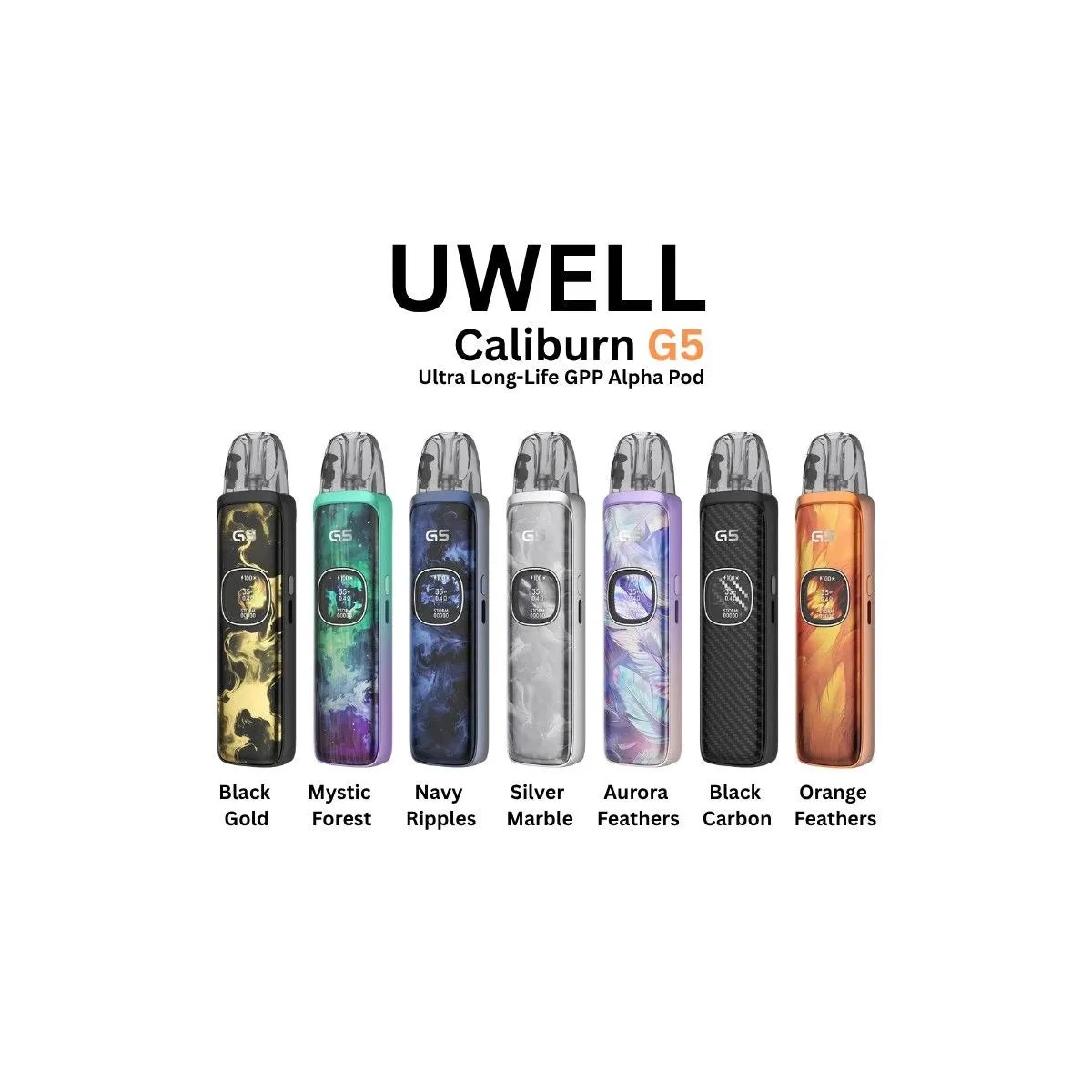 Uwell Caliburn G5 Pod Kit 1600mAh 35W Stepless Airflow