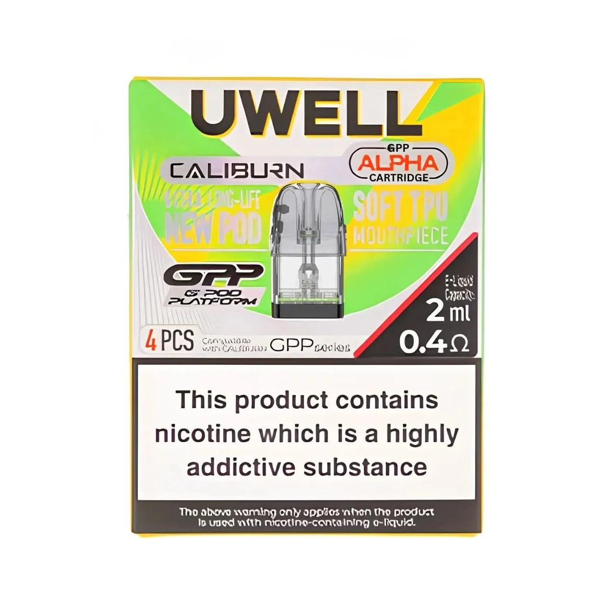 Uwell Caliburn GPP Alpha Pods 3ml Side-Fill 4-Pack