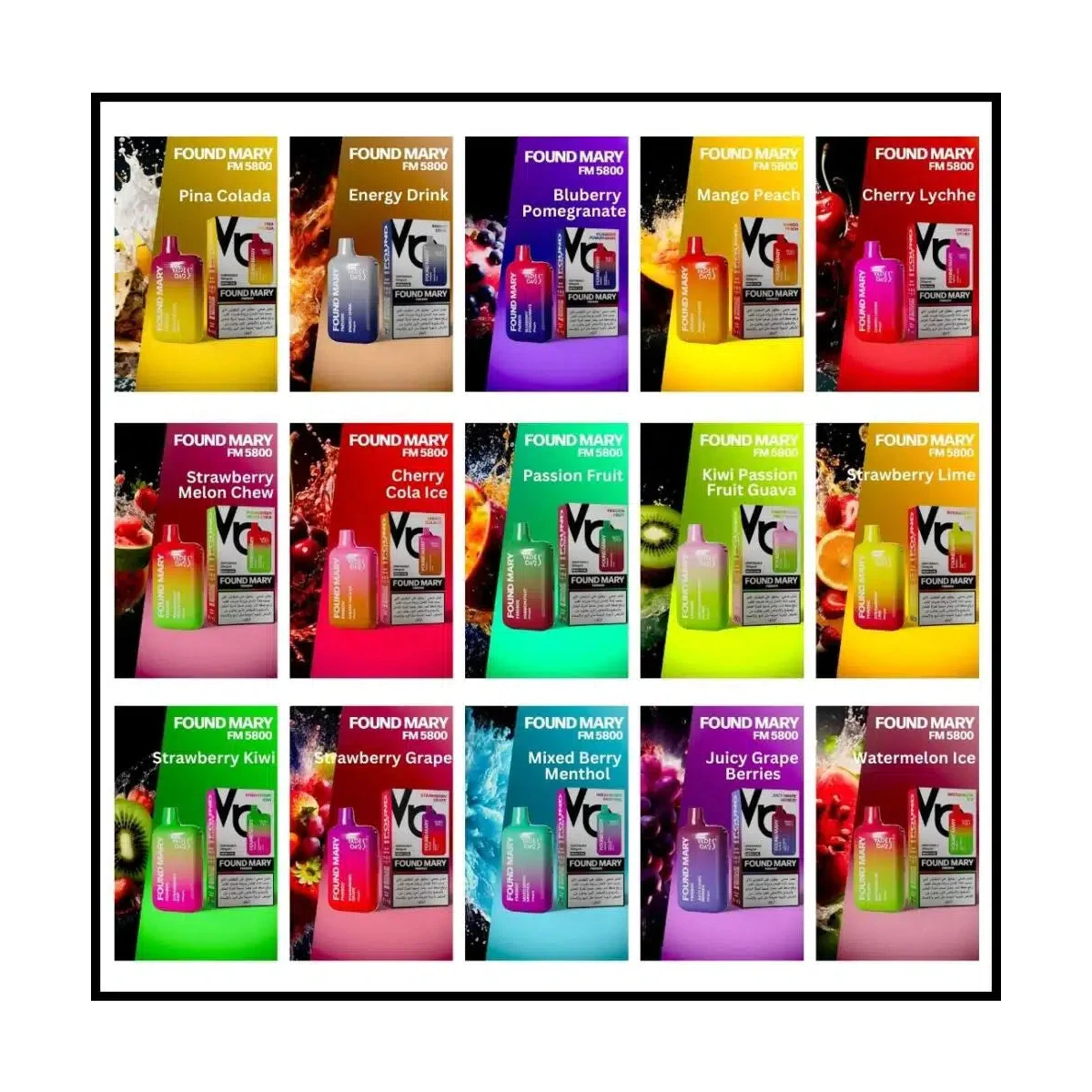 Vapes Bars Found Mary 5800 Puffs 20mg Disposable Vape