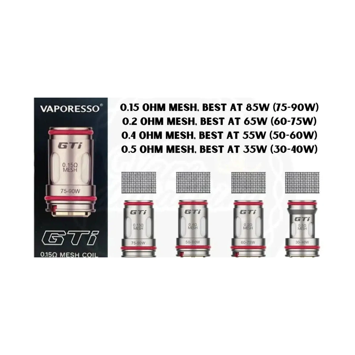 Vaporesso GTi Mesh Coil 5-Pack for iTank DL Vaping