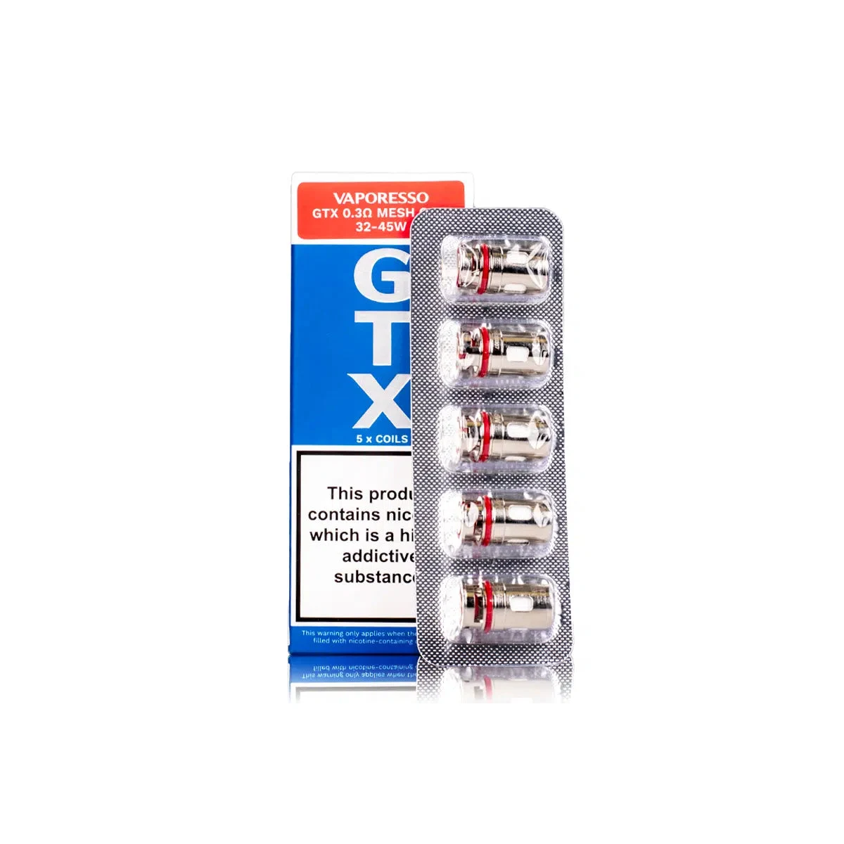 Vaporesso GTX Replacement Coils 5-Pack – 0.15 to 1.2ohm