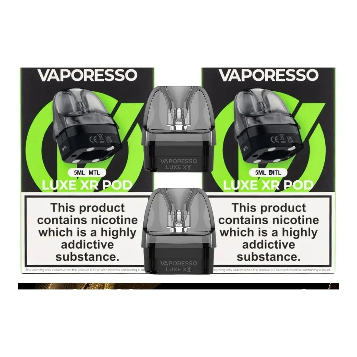 Vaporesso Luxe XR Pod Cartridge โ 5ml GTX Coil Compatible