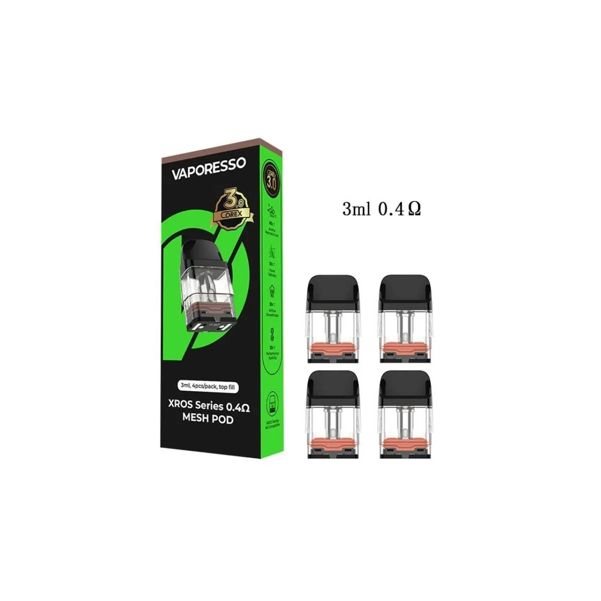 Vaporesso Xros Replacement Pods - Mesh Coil 4-Pack