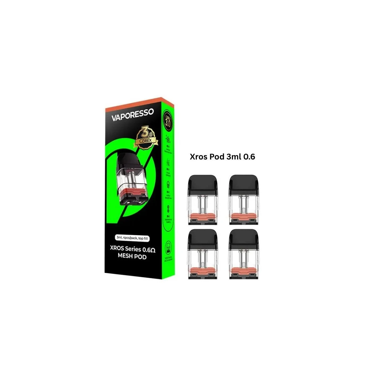 Vaporesso Xros Replacement Pods - Mesh Coil 4-Pack