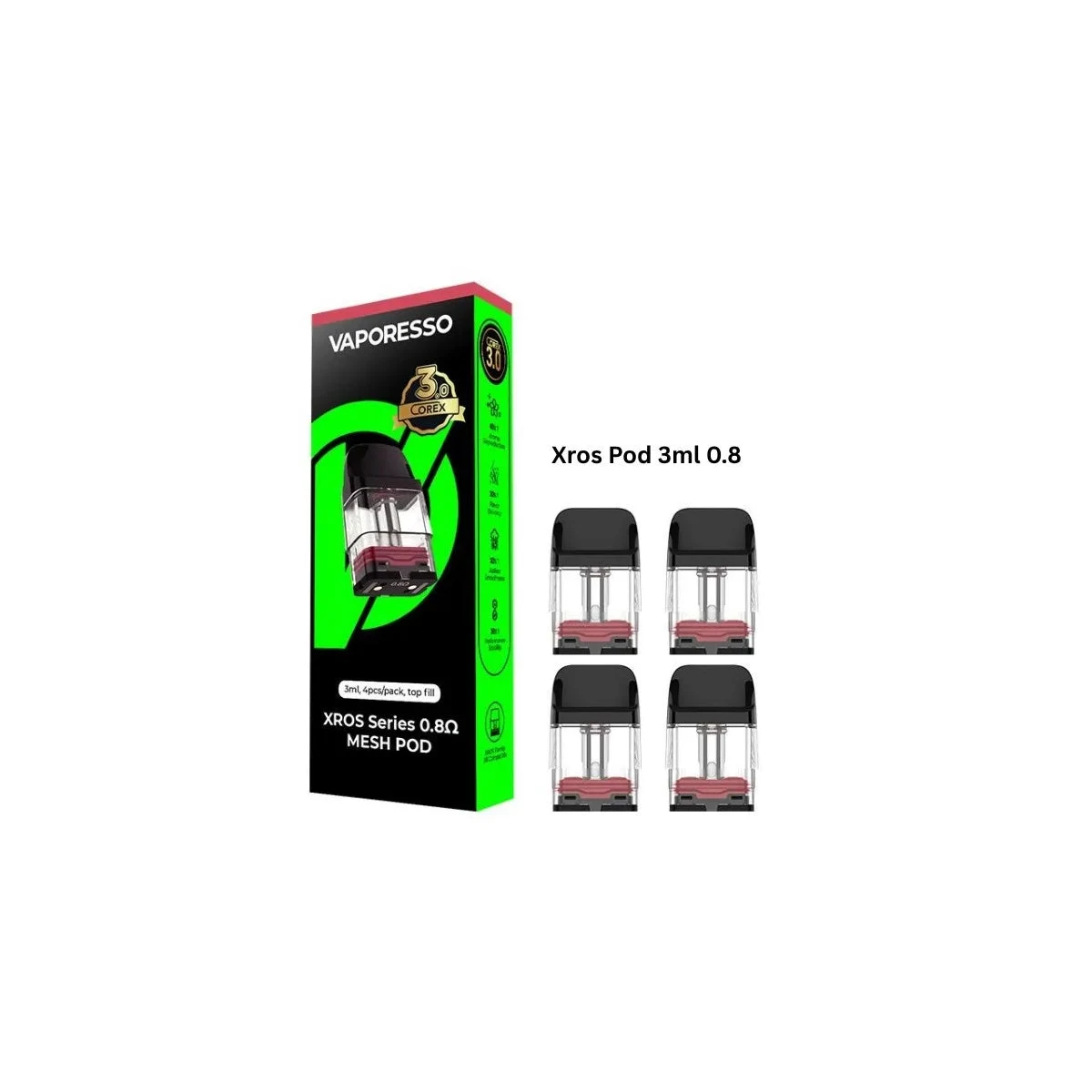 Vaporesso Xros Replacement Pods - Mesh Coil 4-Pack