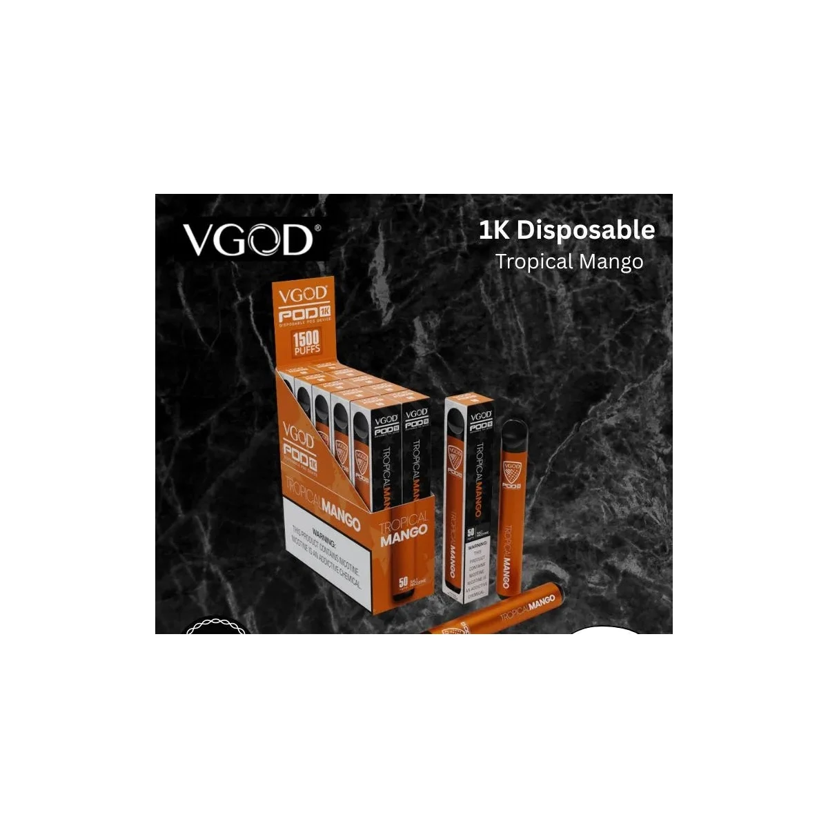 VGOD Pod 1K Disposable Vape 50mg Salt Nic 1000 Puffs