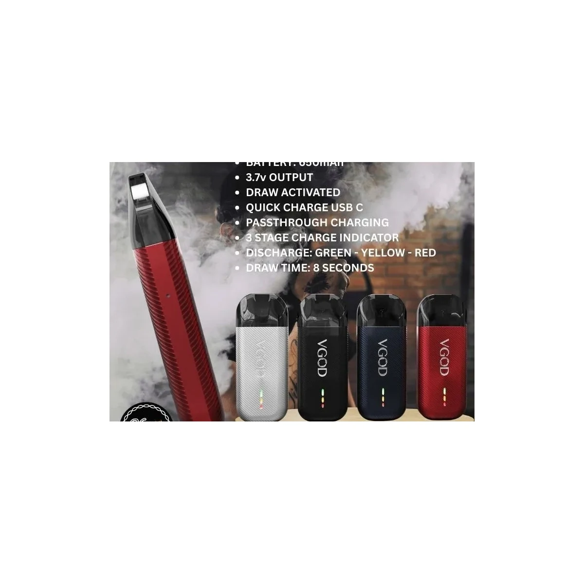 VGOD Pod Pro S Pod Kit 650mAh Refillable Vape System