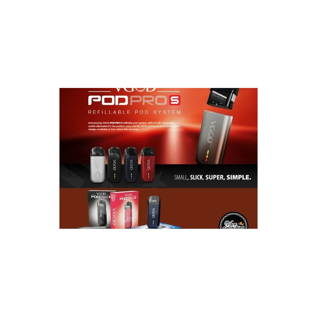 VGOD Pod Pro S Pod Kit 650mAh Refillable Vape System